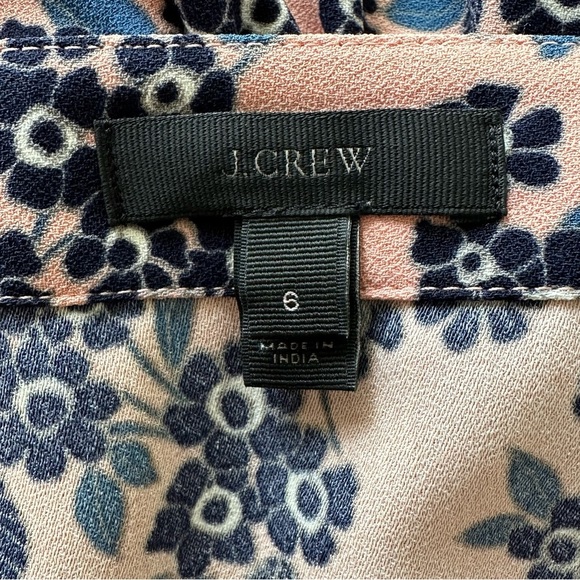 J. Crew Women’s V-Neck Long Sleeve Peplum Blouse Pink Size 6 - Picture 9 of 15